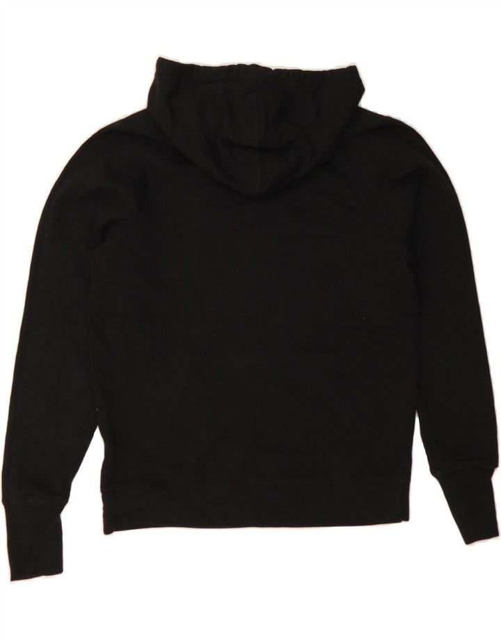 CHAMPION Womens Graphic Hoodie Jumper UK 10 Small Black Polyester Vintage Champion and Second-Hand Champion from Messina Hembry 