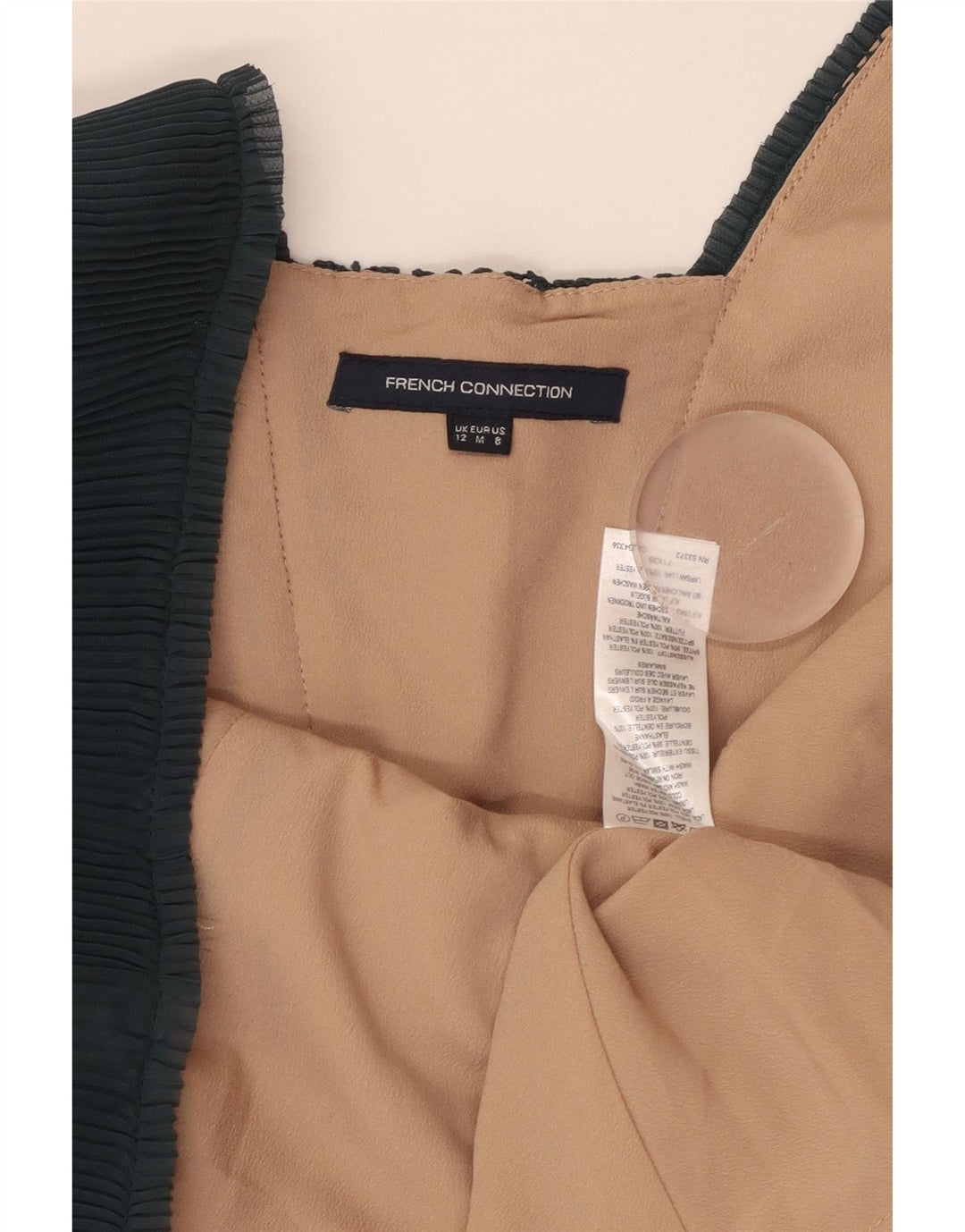 FRENCH CONNECTION Abito da donna senza maniche a trapezio UK 12 Verde medio