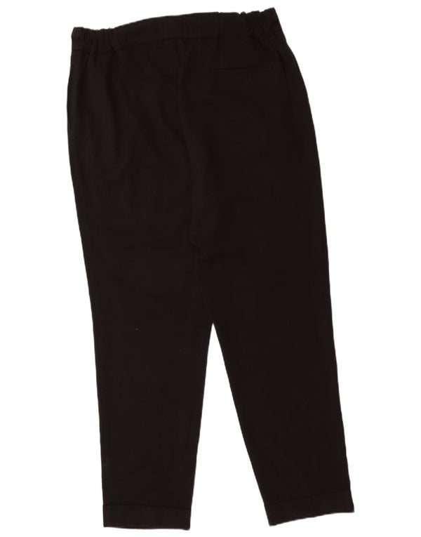 Pantaloni chino con pegging da donna Marks & Spencer UK 16 Large W34 L29 Neri