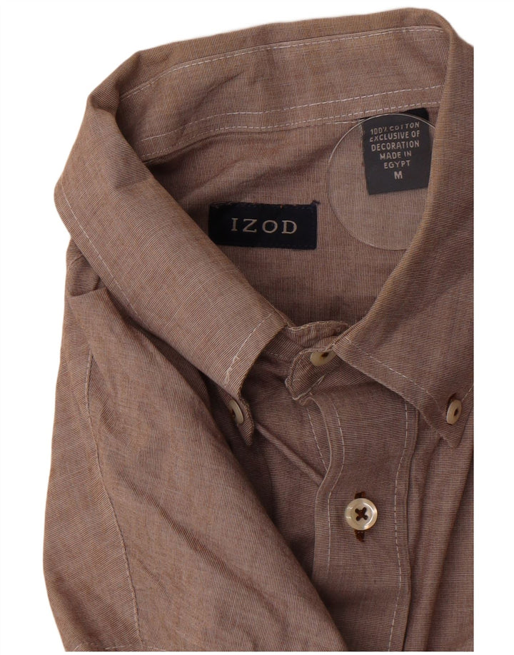Camicia da uomo Izod in cotone marrone medio