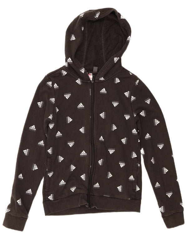 Felpa con cappuccio grafica da ragazzo Adidas 13-14 anni in cotone nero