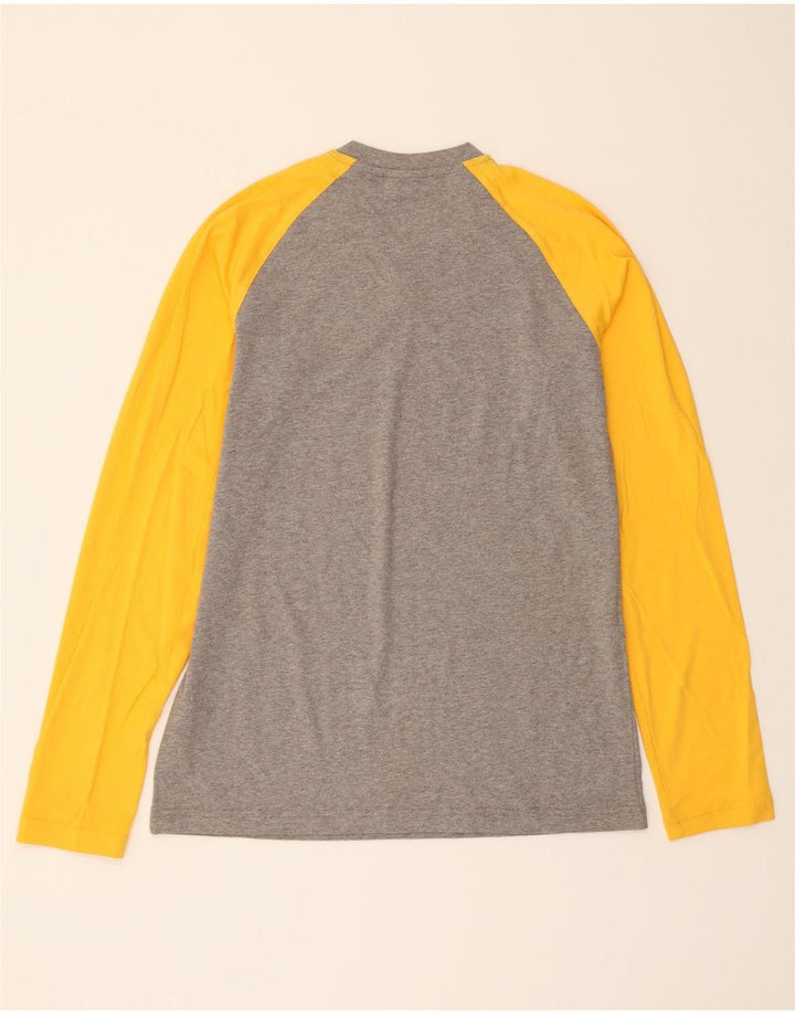 FILA Mens Top Long Sleeve Medium Grey Colourblock Cotton Vintage Fila and Second-Hand Fila from Messina Hembry 