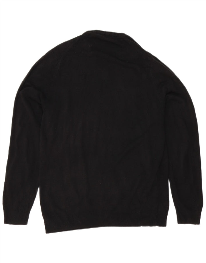 Maglione da uomo con scollo a V autografo Marks & Spencer, acrilico nero medio