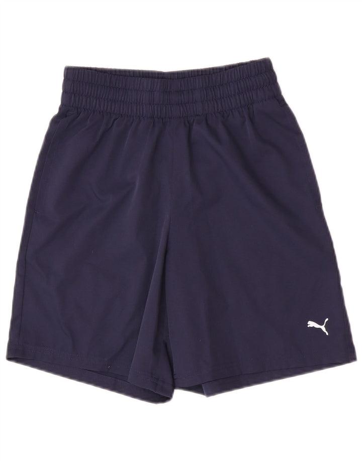 Pantaloncini sportivi Puma da bambino 5-6 anni XS blu navy in poliestere