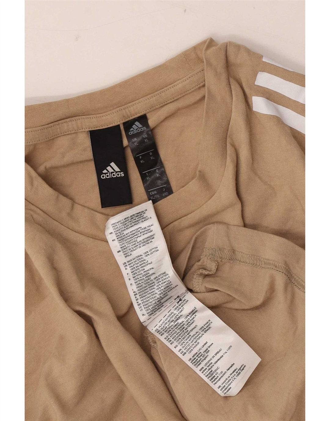 T-shirt da uomo Adidas Top XL in cotone marrone