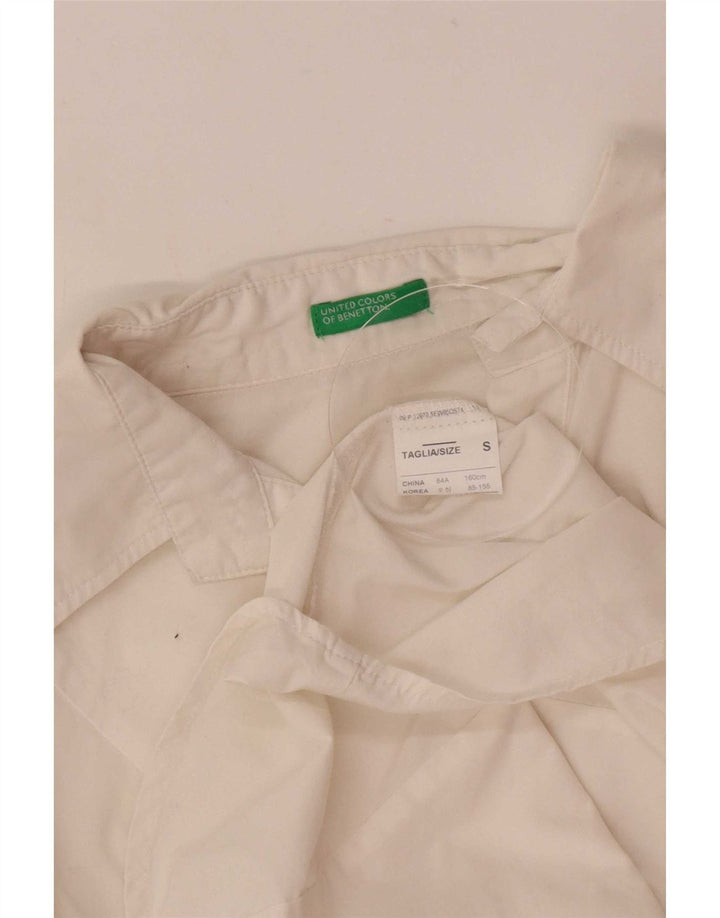 Camicia pullover da donna Benetton UK 10 piccola bianca