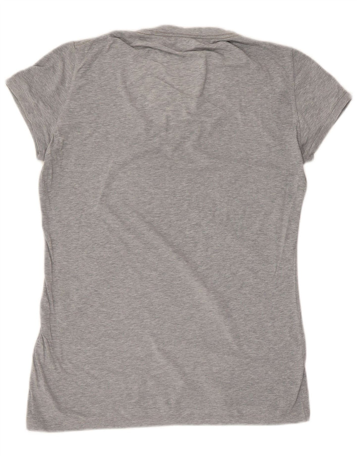 T-shirt da donna Nike Top UK 8 Small in cotone chiazzato grigio