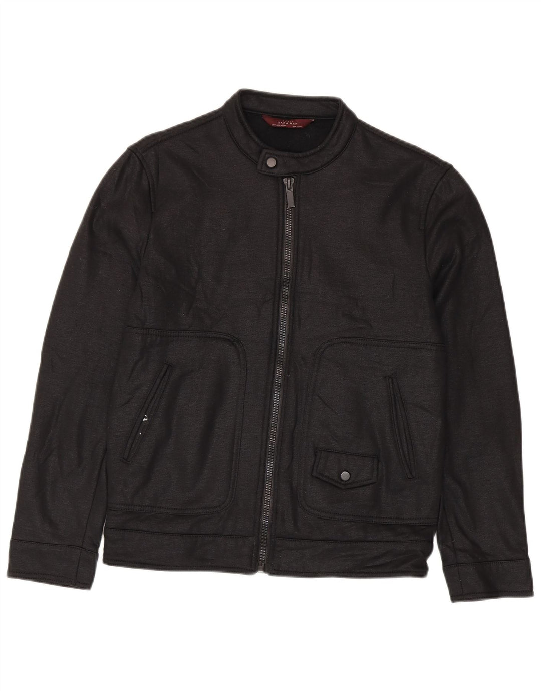Giubbotto bomber da uomo Zara UK 38 poliestere nero medio