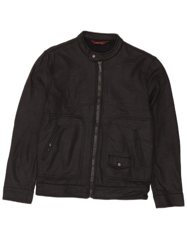 Giubbotto bomber da uomo Zara UK 38 poliestere nero medio