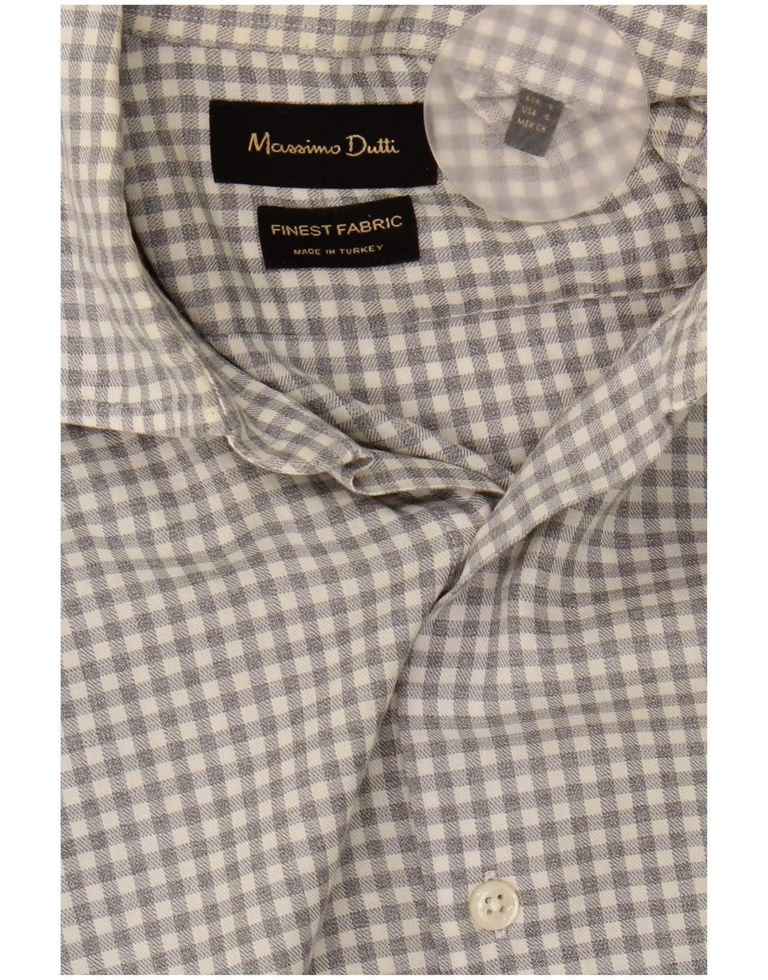 Camicia da uomo Massimo Dutti piccola a quadretti grigia