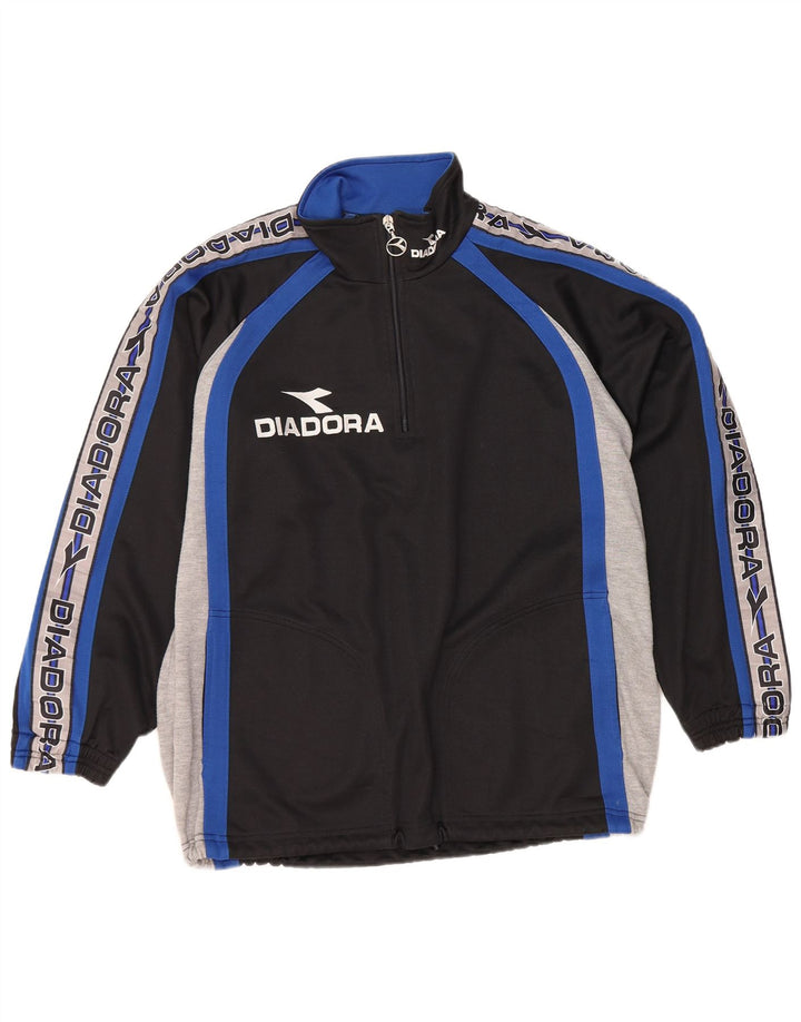 Giacca da tuta grafica da uomo Diadora Medium Black Colourblock