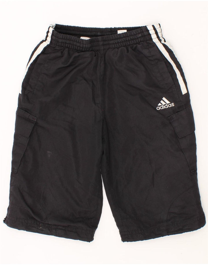 ADIDAS Boys Cargo Shorts 3-4 Years Black Polyester Vintage Adidas and Second-Hand Adidas from Messina Hembry 