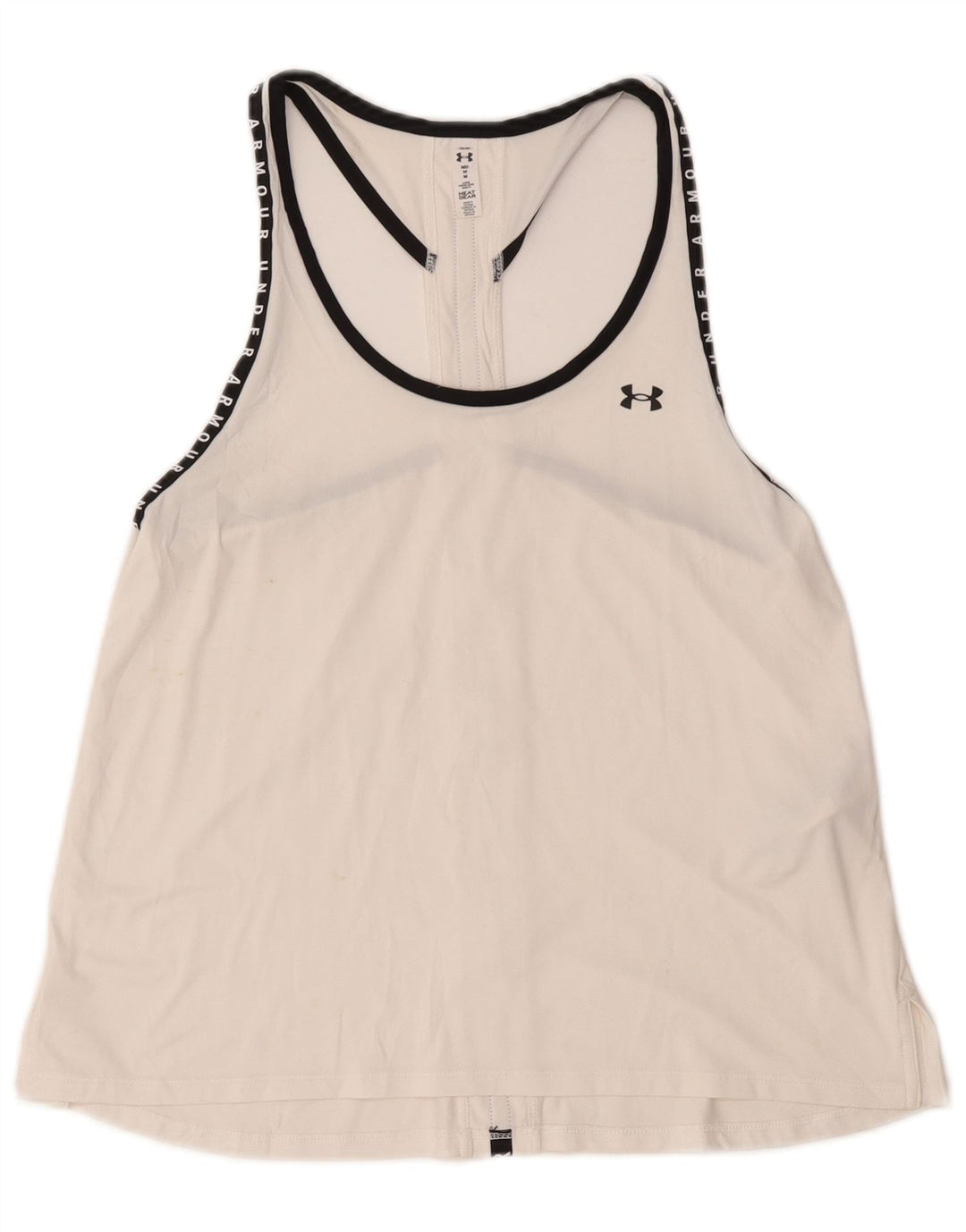 Canottiera grafica da donna Under Armour Heat Gear UK 12 poliestere bianco medio