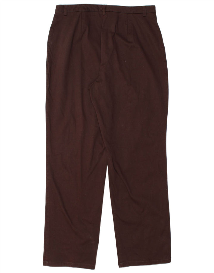 Pantaloni chino dritti da donna EDDIE BAUER US 12 Large W32 L30 Marrone