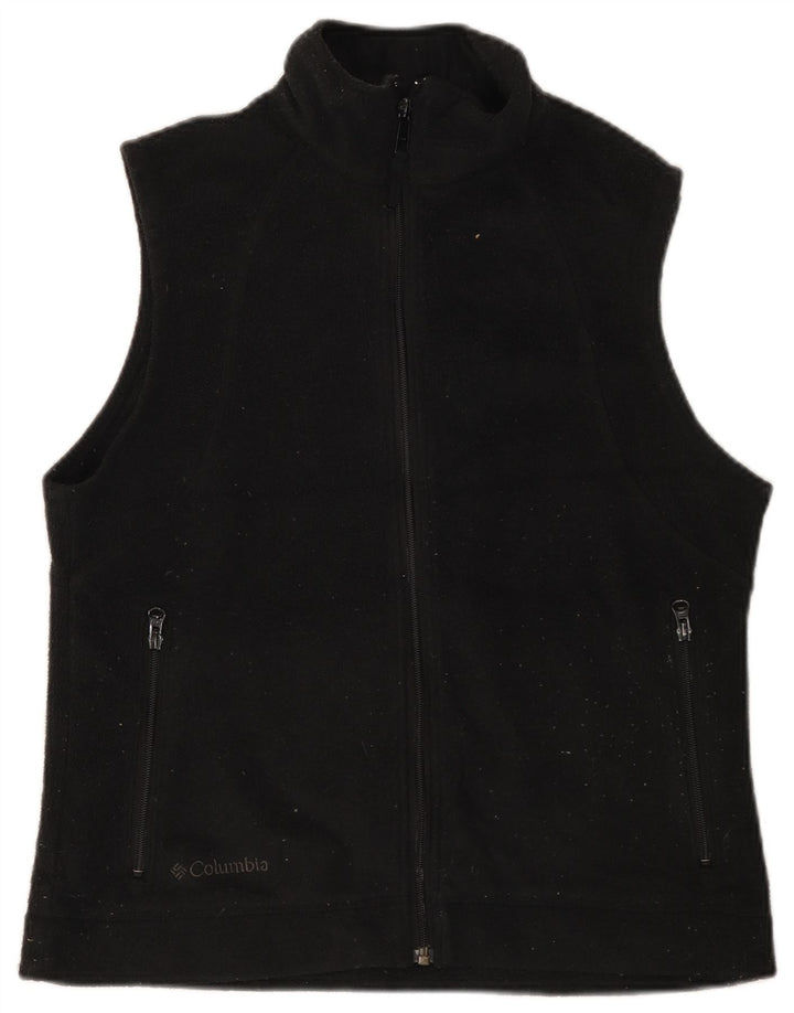 Gilet in pile da donna COLUMBIA UK 14 medio poliestere nero