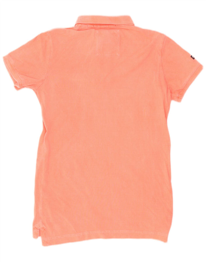 Polo da uomo Superdry in cotone rosa medio