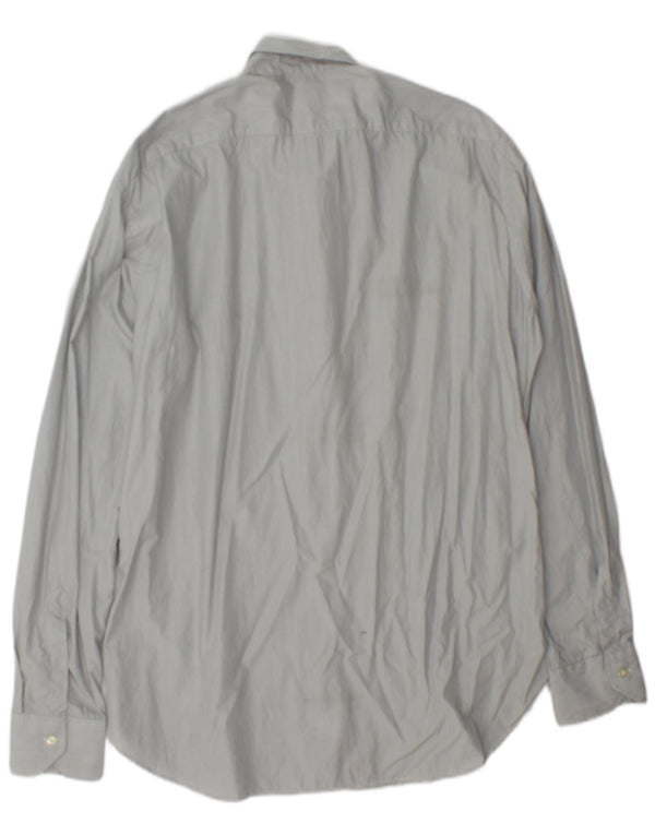 Camicia Etro Uomo Taglia 43 XL Cotone Gessato Grigio