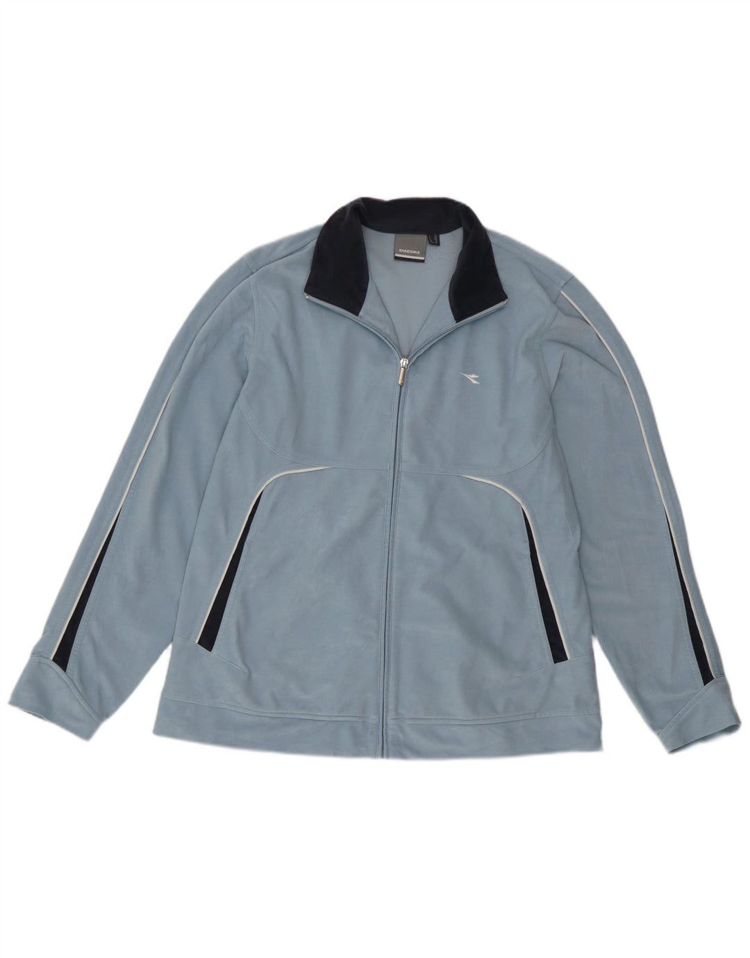 Giacca da tuta da donna Diadora UK 14 Large Blu Colourblock Poliestere