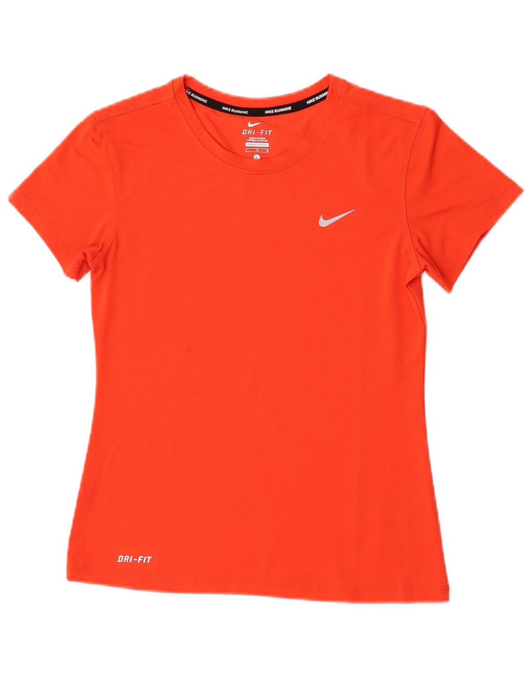 T-shirt grafica Nike Dri Fit da donna, taglia UK 14, grande, in poliestere arancione