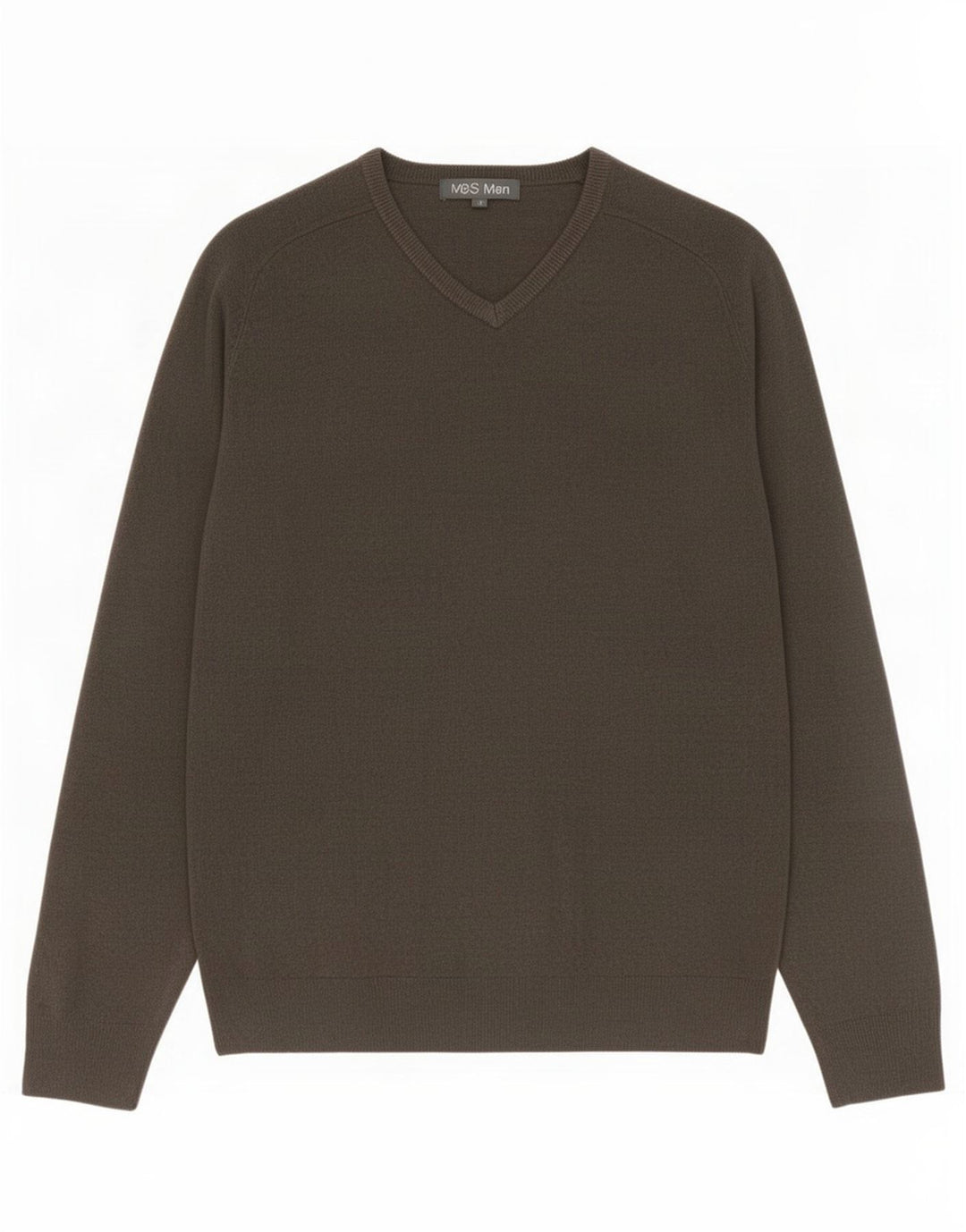 Maglione da uomo con scollo a V Marks & Spencer in acrilico grigio medio