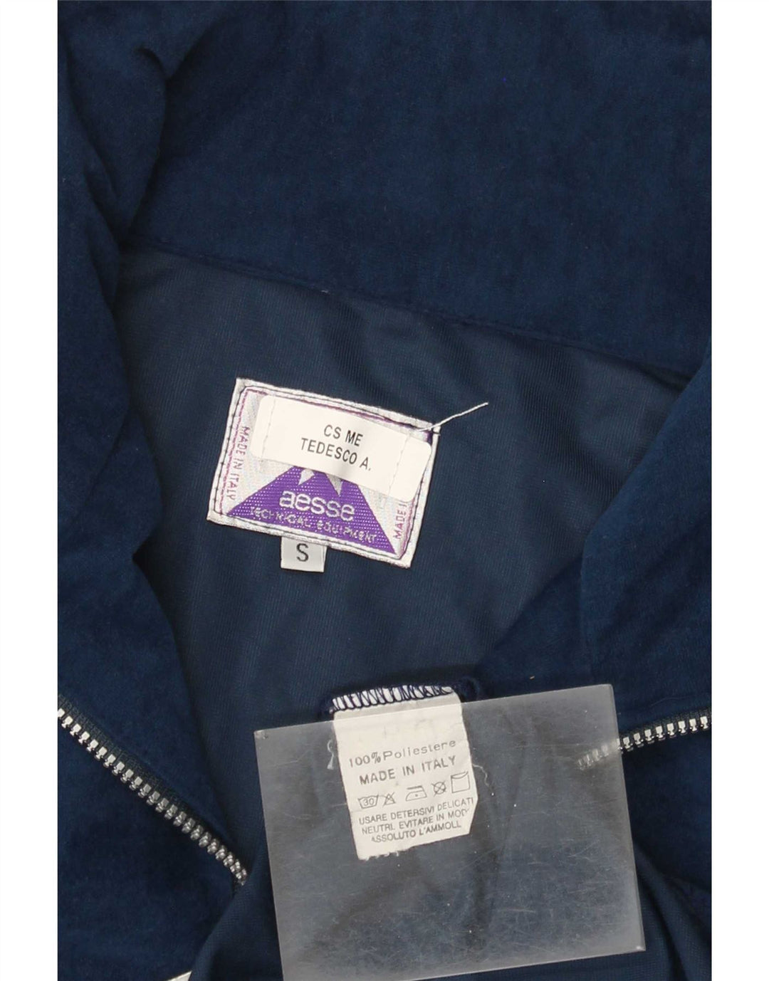 Tuta da uomo Aesse, vestibilità ampia, pullover, piccola, blu navy geometrica