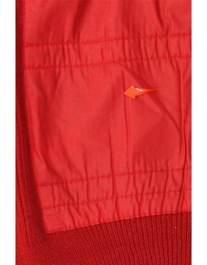 Maglione girocollo da uomo VINTAGE IT 52 Large rosso in lana color block