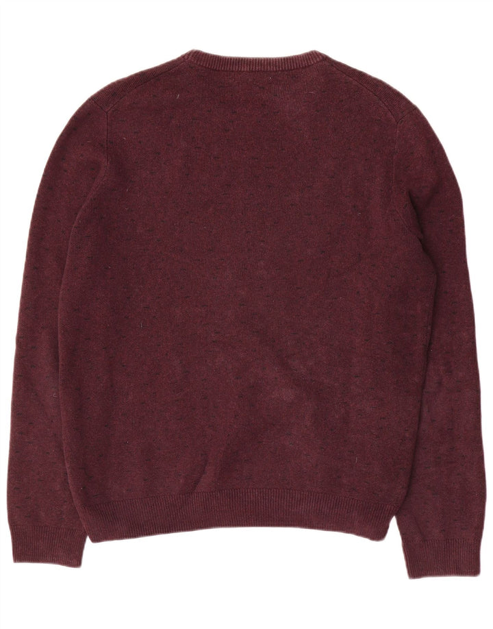 Maglione da uomo girocollo Farah in cotone marrone medio medio