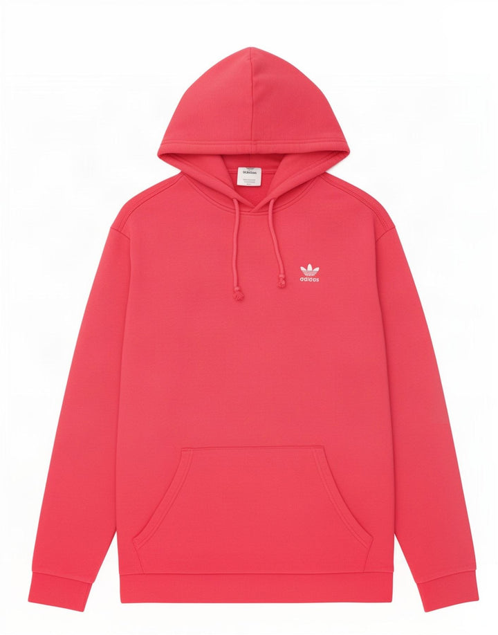 Felpa con cappuccio da uomo Adidas, cotone rosa medio
