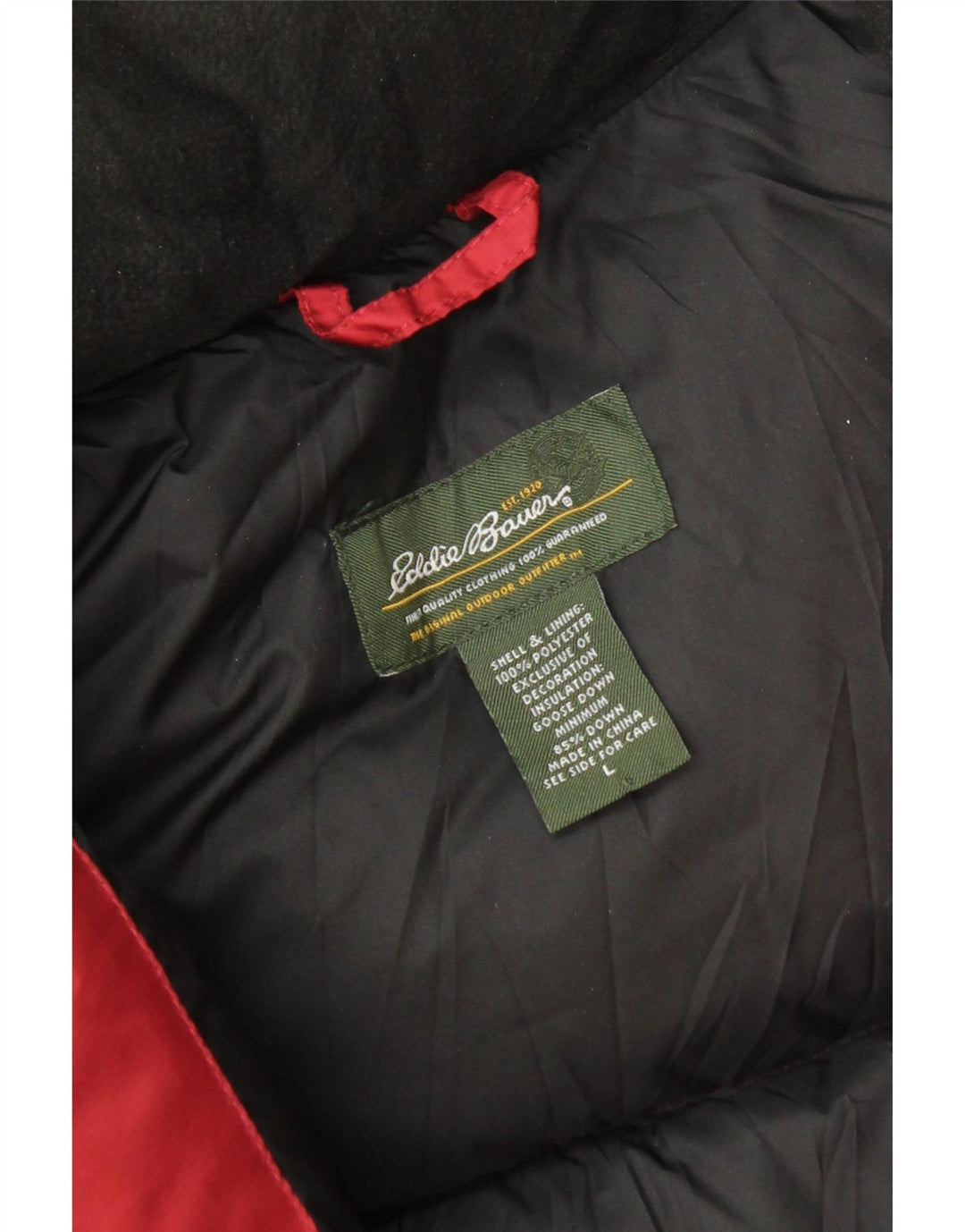EDDIE BAUER Mens Padded Gilet UK 40 Large Red Polyester Vintage Eddie Bauer and Second-Hand Eddie Bauer from Messina Hembry 