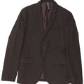 ZARA Giacca Blazer a 2 Bottoni da Uomo EU 48 Media Nera
