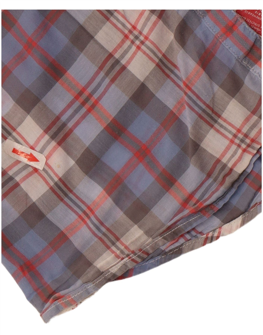 Camicia a maniche 3/4 da donna Superdry UK 14 cotone a quadri blu medio