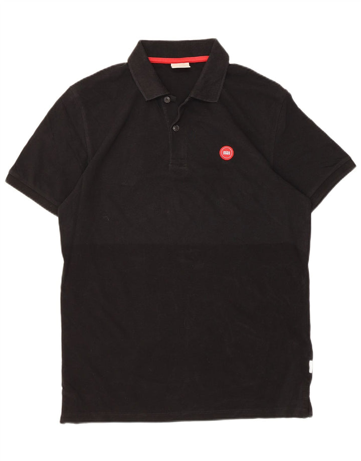 Polo da uomo Jack & Jones piccola in cotone nero