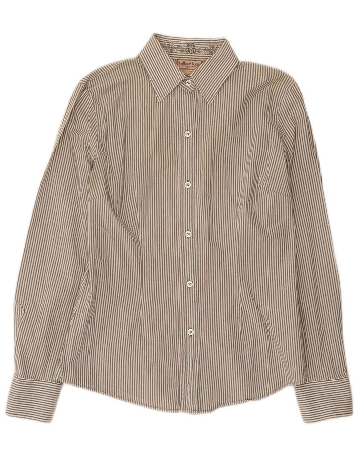 Camicia da donna Marlboro Classics EU 44 XL Cotone gessato grigio
