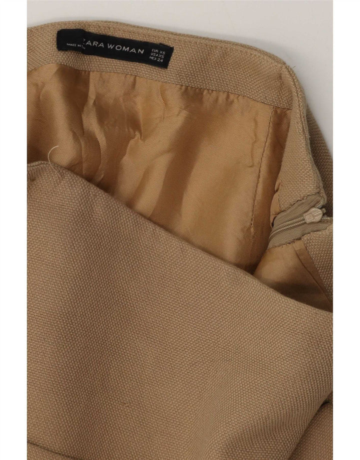 Minigonna Zara Donna XS W24 Beige