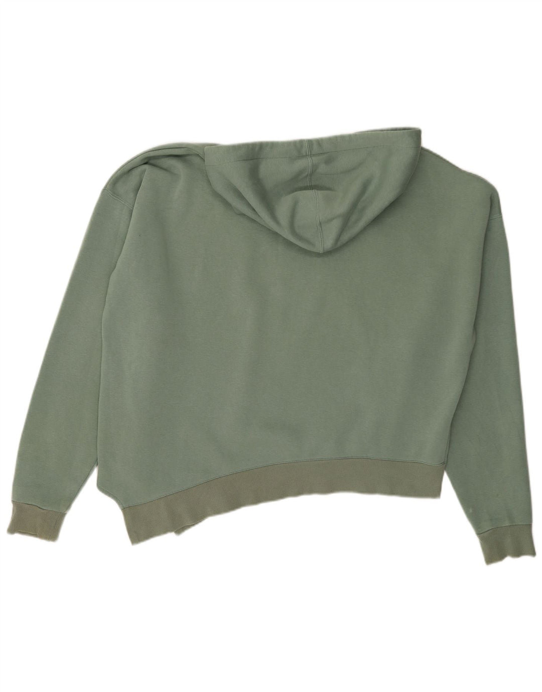 Maglione con cappuccio asimmetrico corto Reebok da donna UK 12/14 Cotone verde medio