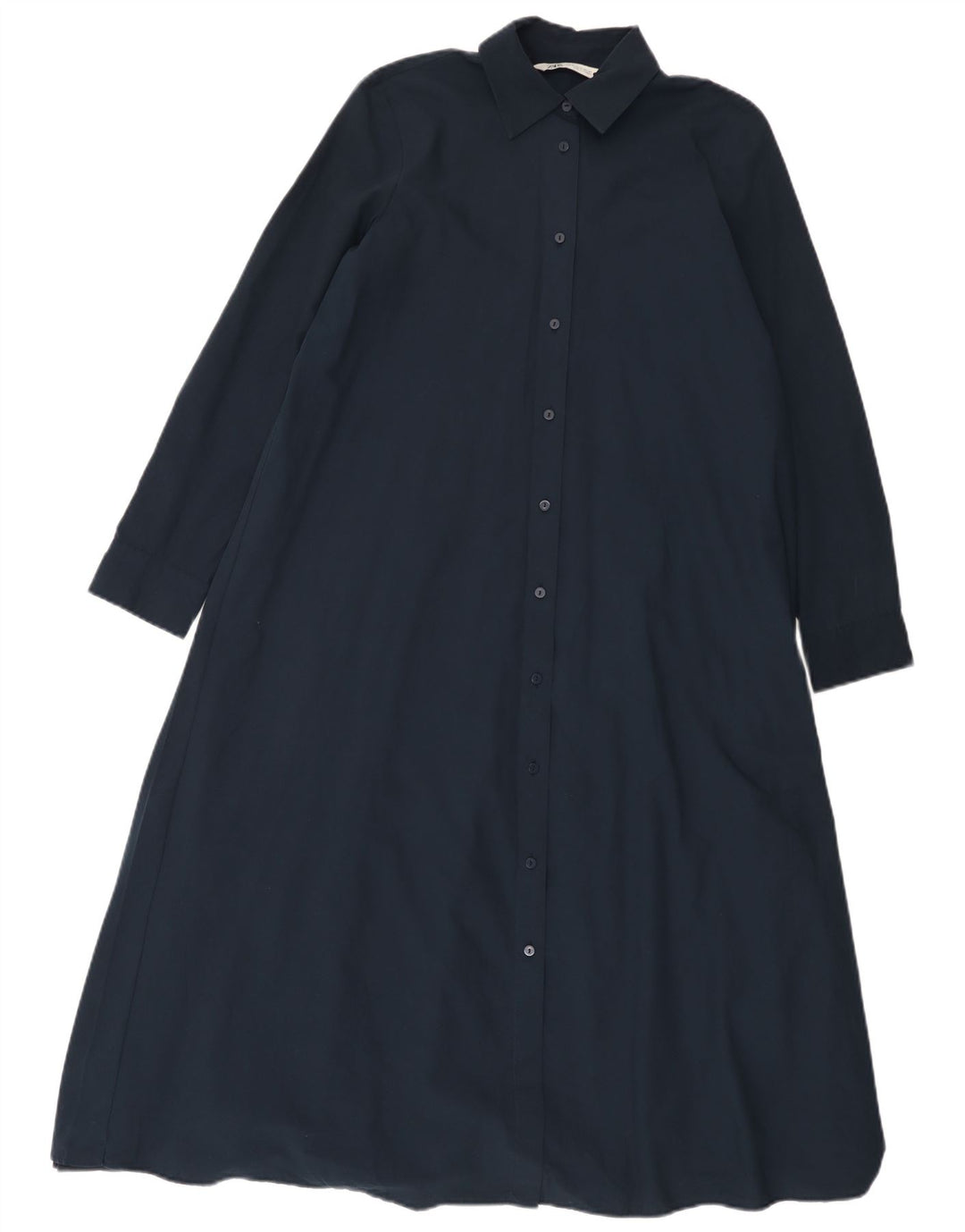 Abito chemisier oversize da donna Zara UK 6 XS poliestere blu navy