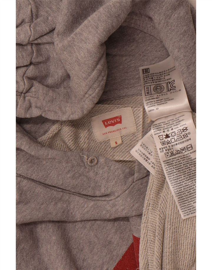 Maglione con cappuccio grafico da uomo Levi's piccolo in cotone grigio