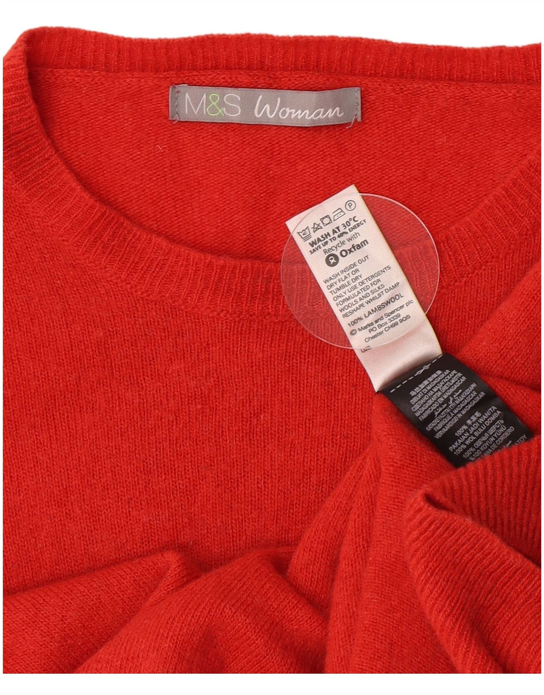 Maglione maglione con scollo a barca da donna Marks & Spencer UK 12 Arancione medio