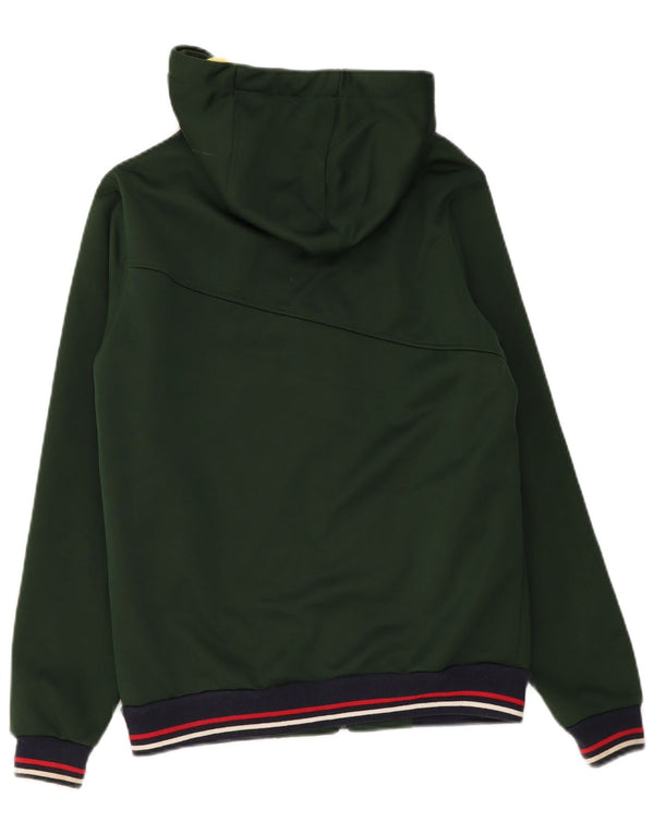Maglione con cappuccio e zip da uomo Tommy Hilfiger Poliestere verde medio
