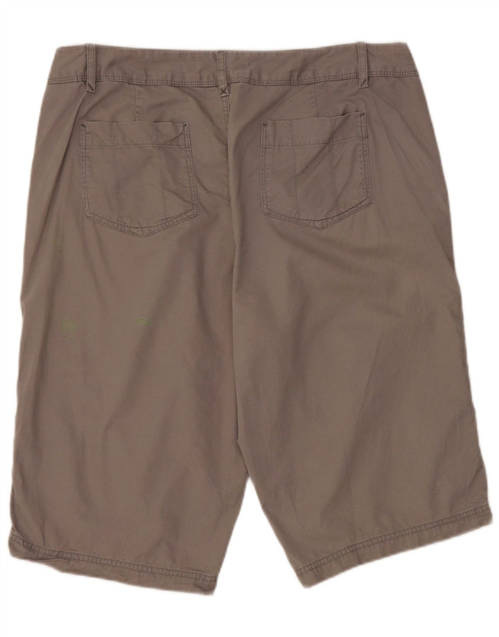 Pantaloncini chino da donna Eddie Bauer US 12 Large W34 cotone grigio