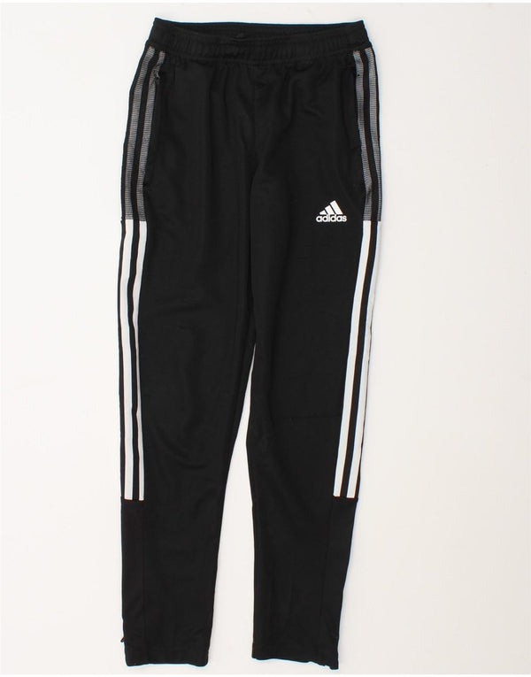 Pantaloni della tuta Adidas Aeroready da ragazzo 11-12 anni in poliestere nero