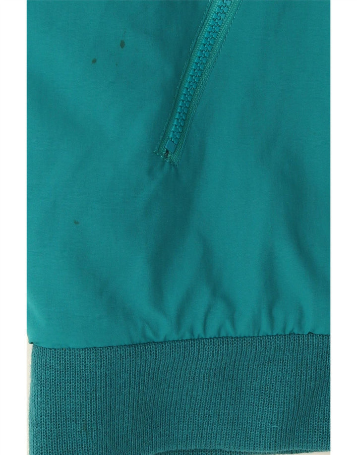 Giubbotto bomber imbottito da uomo Lands End UK 42/44 grande poliestere blu