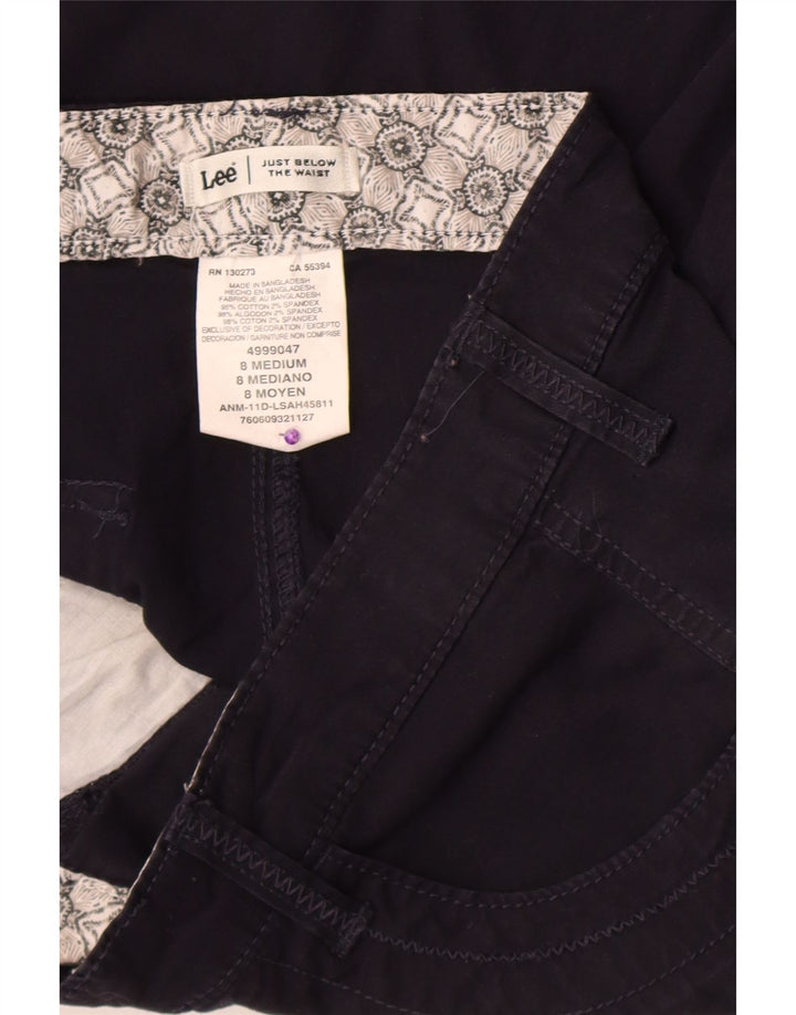Pantaloni cargo Capri da donna Lee US 8 Medium W30 L20 Cotone blu navy