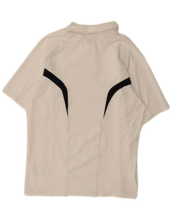 Polo Nike da uomo grande in poliestere color block bianco