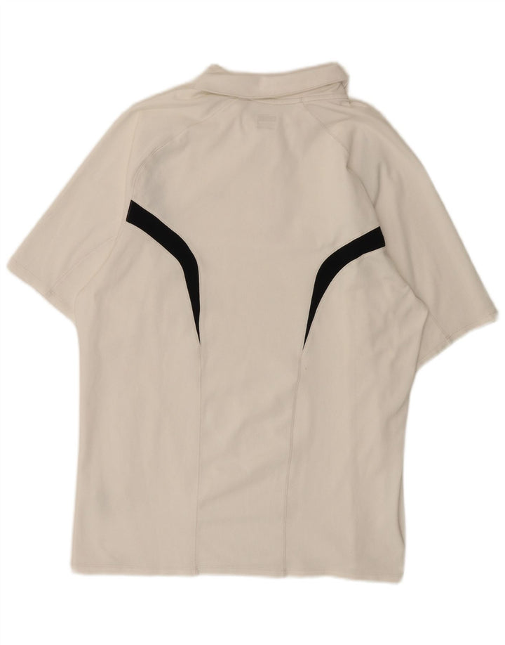 Polo Nike da uomo grande in poliestere color block bianco
