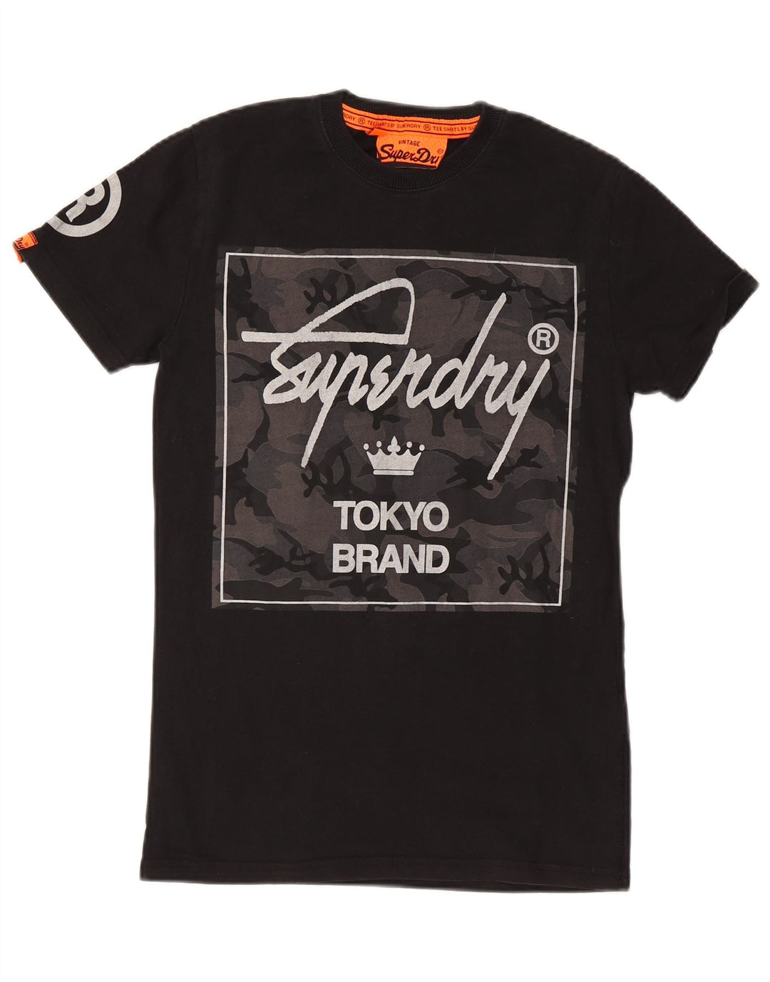 T-shirt grafica da uomo SUPERDRY Top XS in cotone nero
