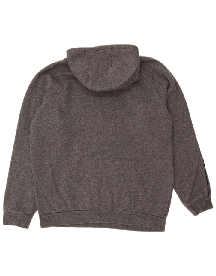 Maglione con cappuccio da uomo ADIDAS grande in cotone grigio