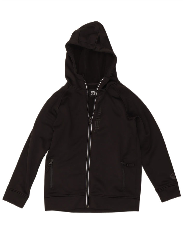 Maglione con cappuccio con zip grafica per ragazzi Animal 11-12 anni in poliestere nero