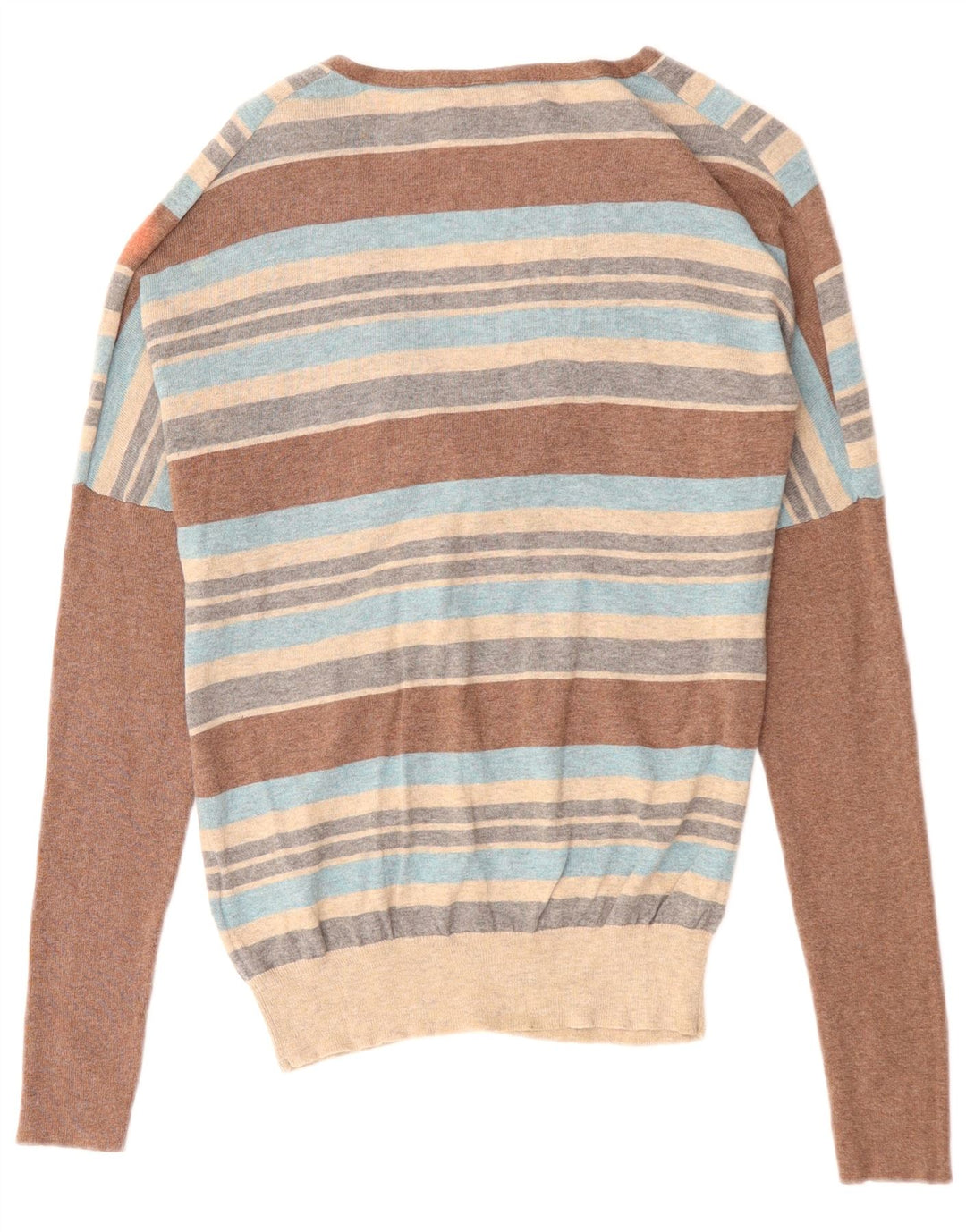 MONSOON Maglione da donna con scollo a V UK 12 Medio a righe multicolore