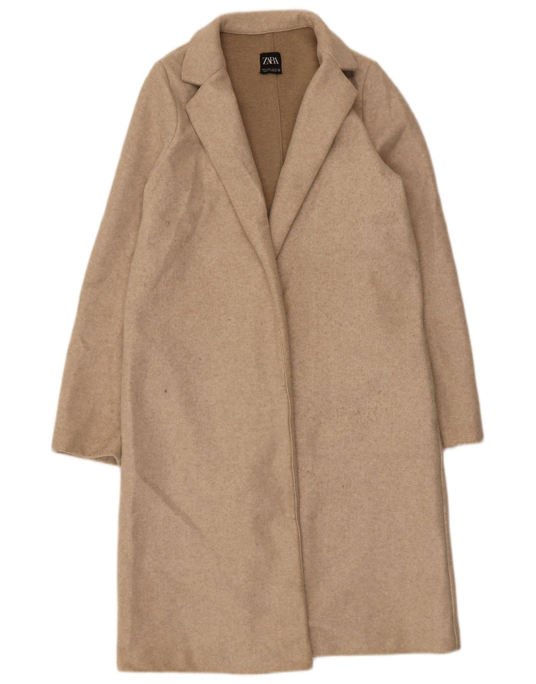 Soprabito aperto da donna Zara UK 10 piccolo poliestere beige